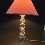 Lampe cristal et verre vintage