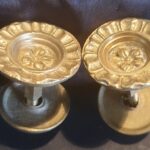 Poignée bouton ornement en bronze